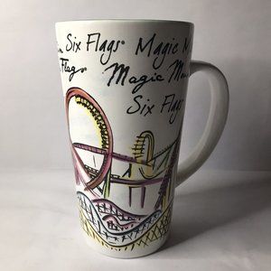 Six Flags Magic Mountain Rollercoaster Tall Coffee Mug Cup